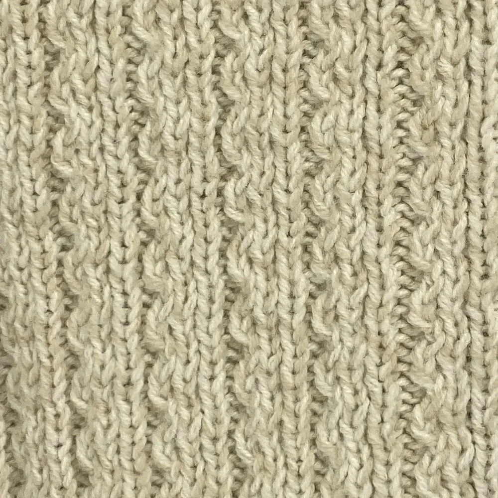 Jennifer Moore Women's Sweater Size M Ivory Open Knit Chunky Full Zip Collar LS